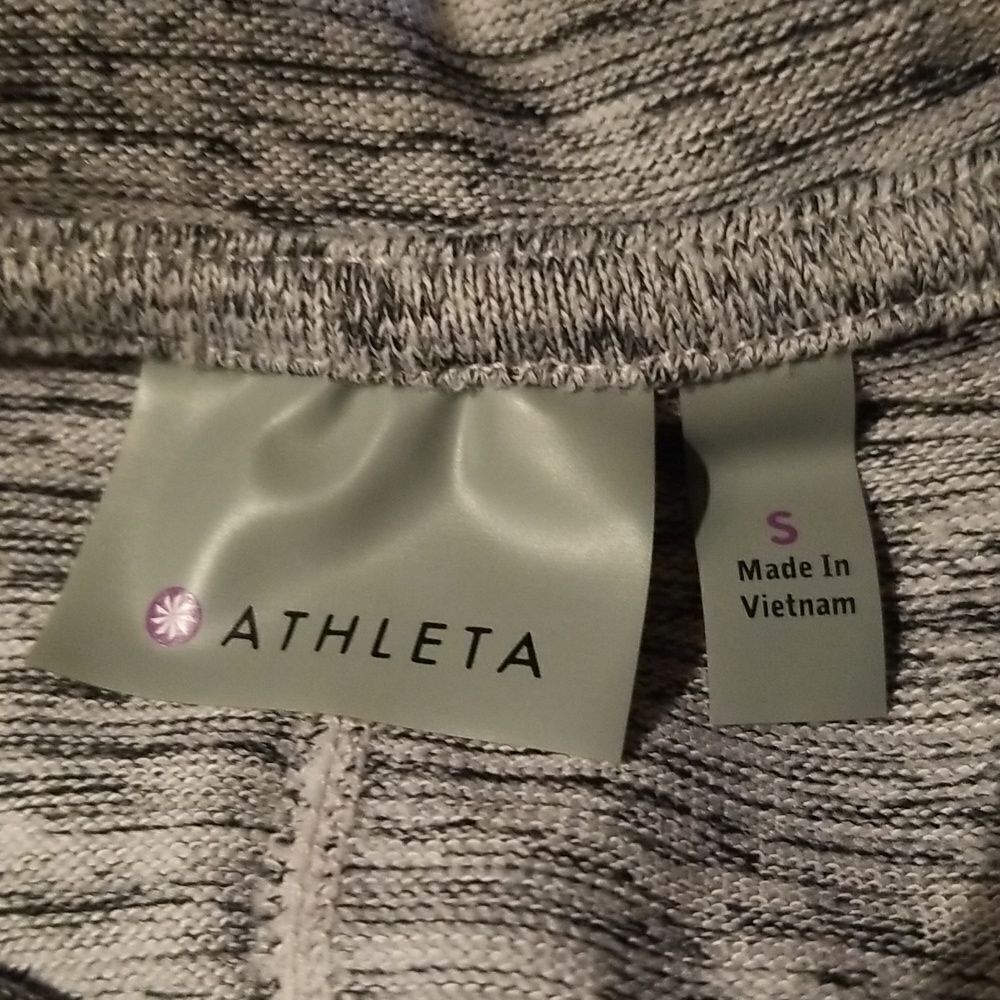 Athleta Marled Gray Hoodie Blissful Poncho Size Small - Picture 6 of 9